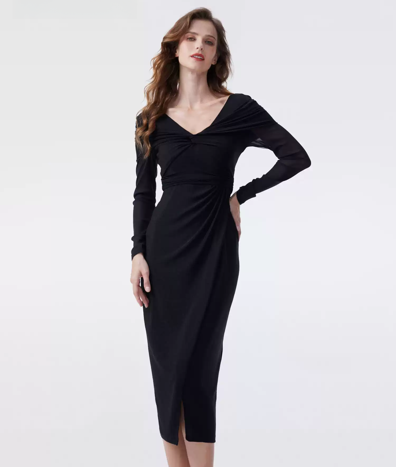 DVF Spring 2026 Metallic Knit A-Line Wrap Dress - photo 2