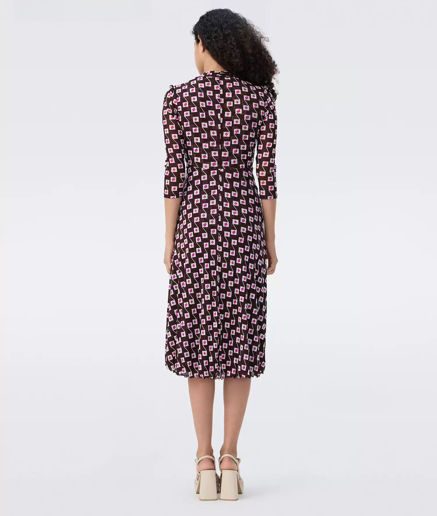 DVF Fall 2026 Twist-Detail Mesh Wrap Dress - photo 3