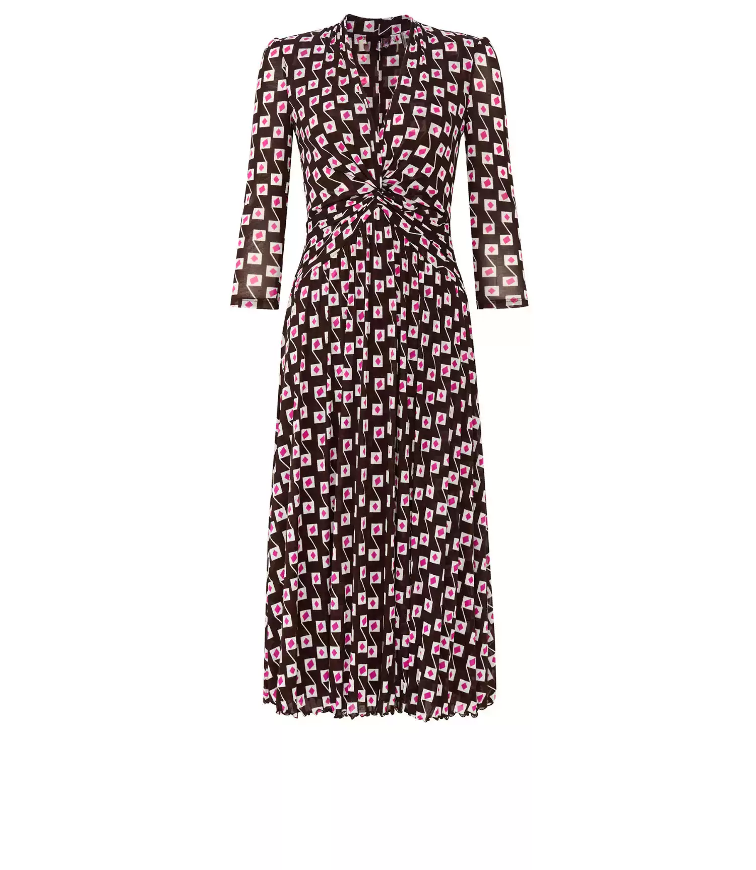 DVF Fall 2026 Twist-Detail Mesh Wrap Dress - photo 5