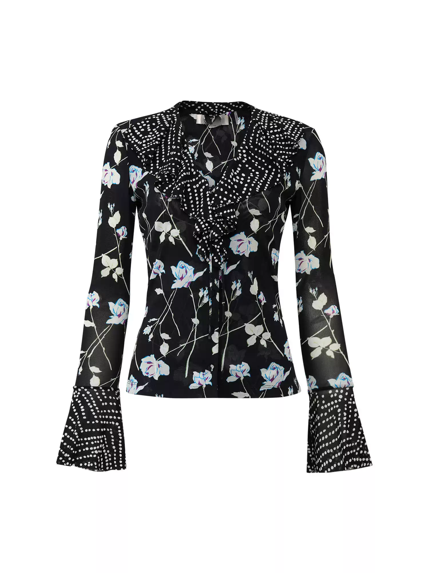 DIANE VON FURSTENBERG Printed Stretch Mesh Top and Skirt - photo 4