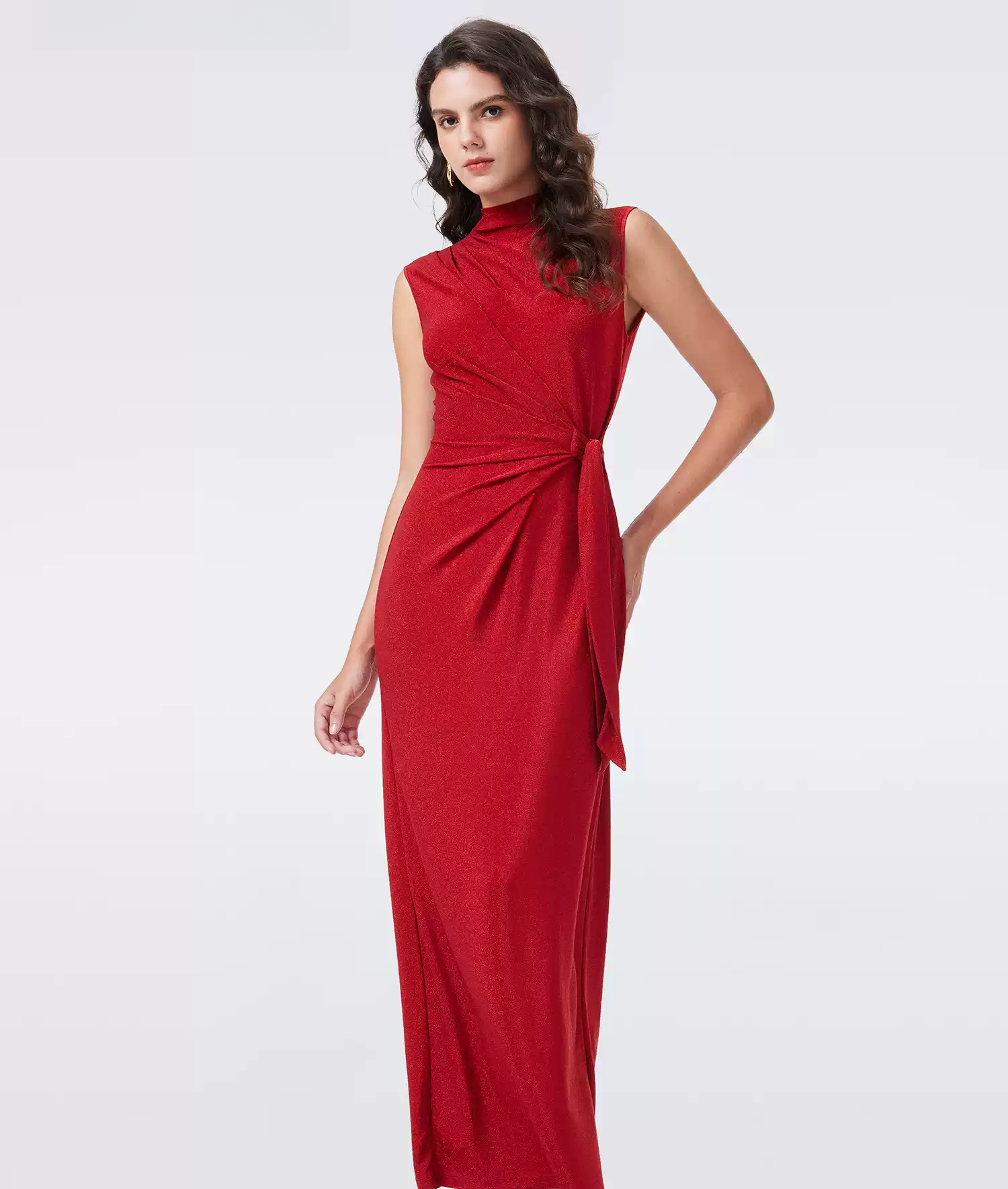 DVF Fall 2026 Metallic Knit Wrap Dress - photo 2