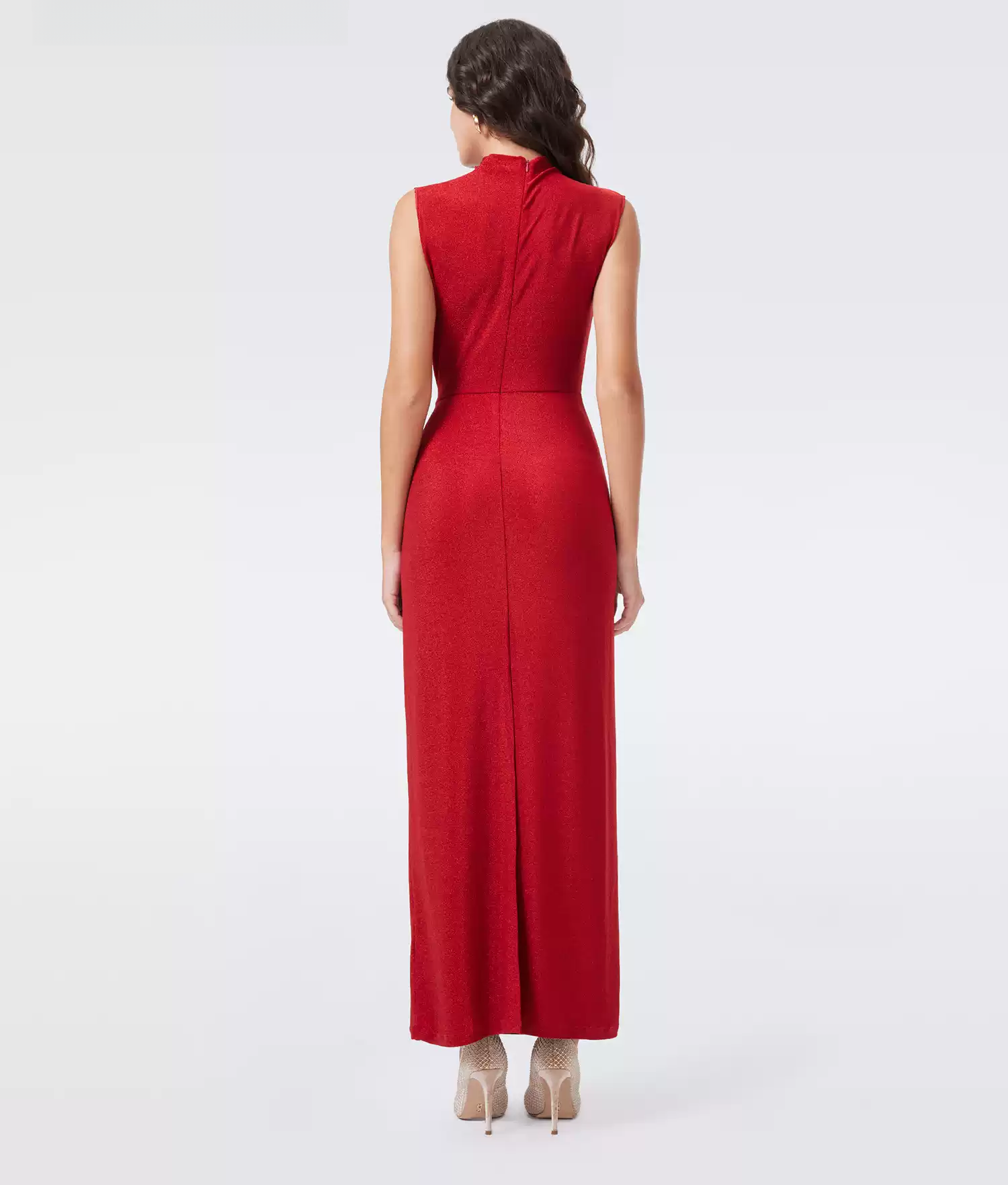 DVF Fall 2026 Metallic Knit Wrap Dress - photo 3