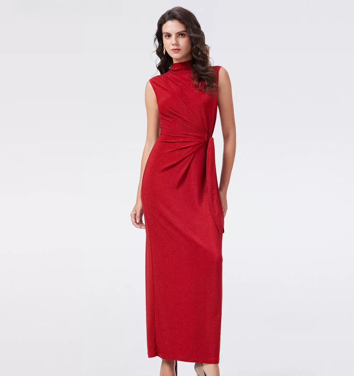 DVF Fall 2026 Metallic Knit Wrap Dress - photo 1
