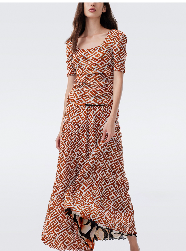 DVF Fall 2026 Reversible Printed Top & Skirt Set - detail 9