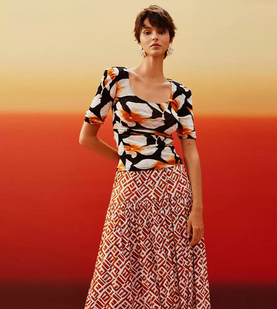 DVF Fall 2026 Reversible Printed Top & Skirt Set - photo 1