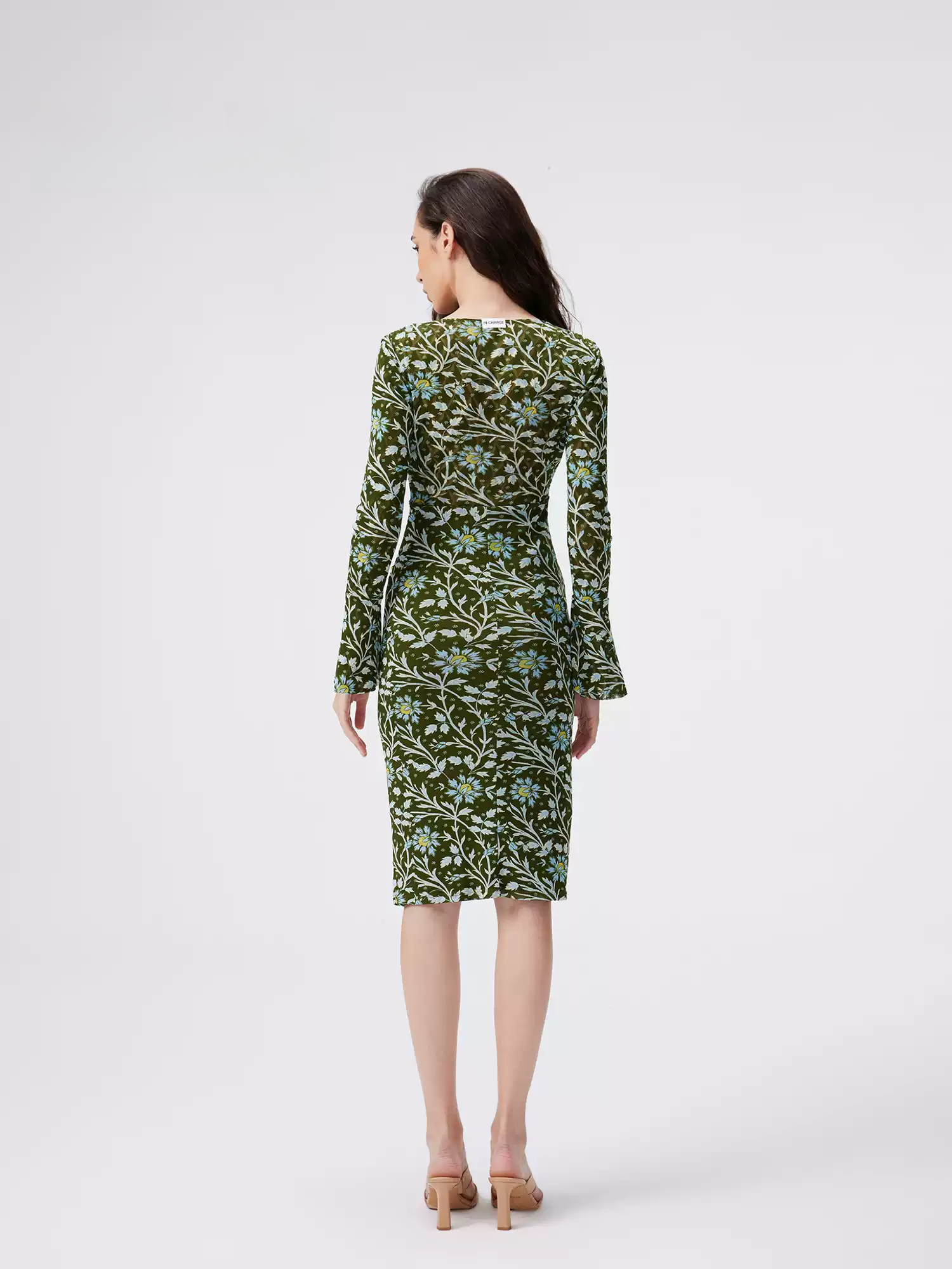 DVF Fall 2026 Elegant Reversible Printed Stretch Mesh Dress - photo 3