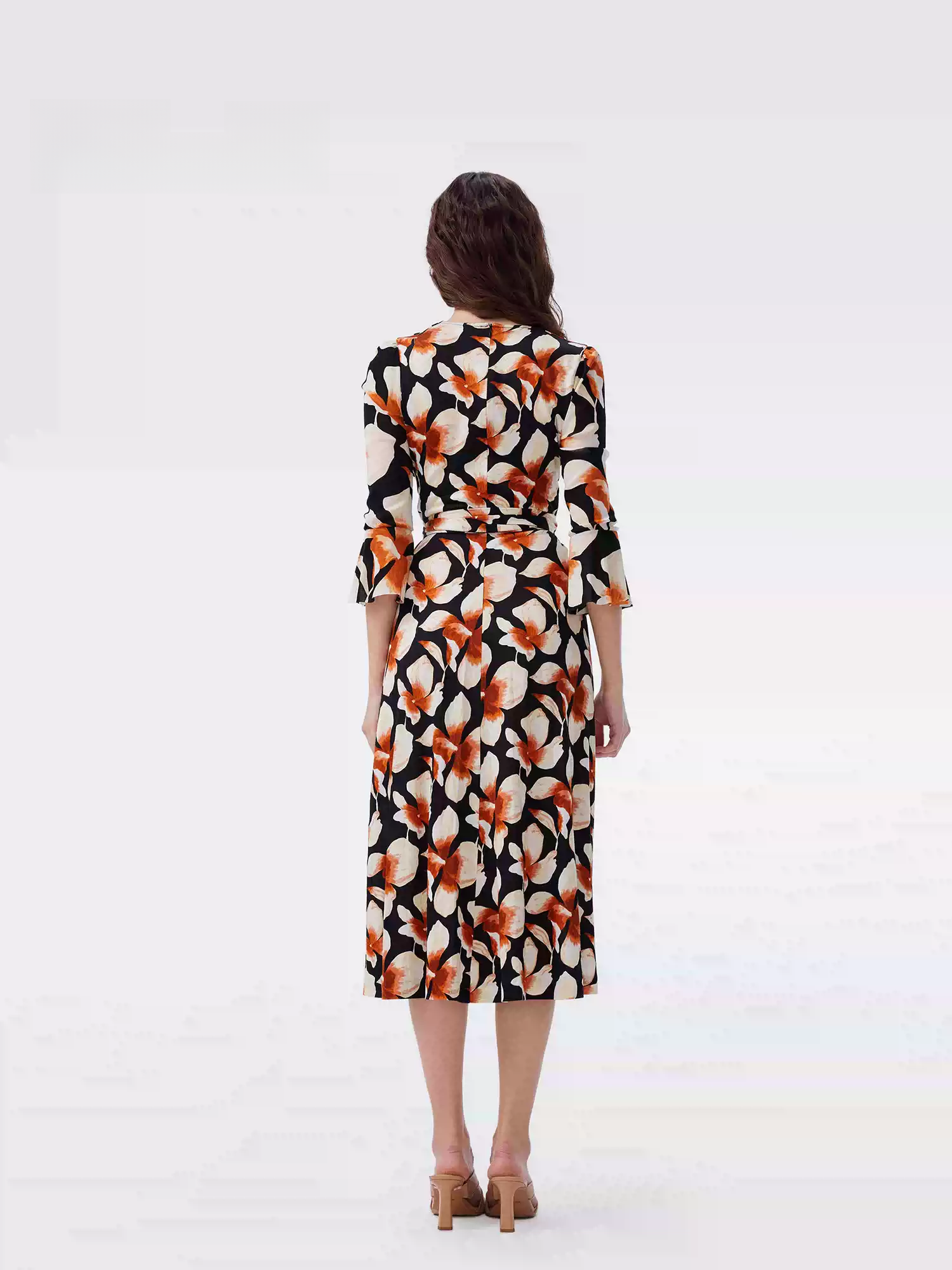 DVF Fall 2026 Knit and Stretch-Mesh Wrap Dress - photo 2