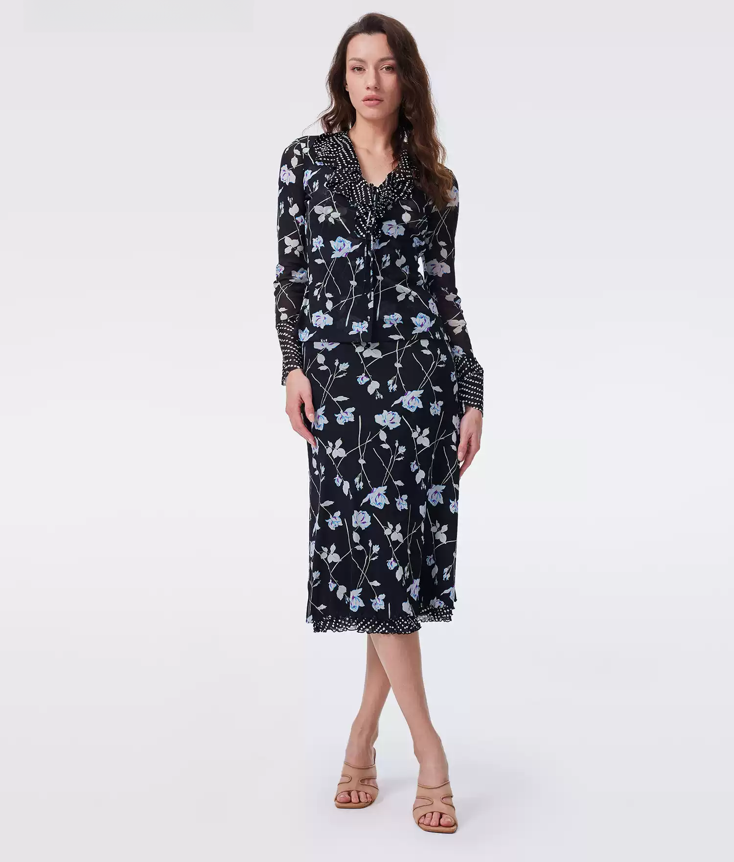 DVF Fall 2026 Printed Stretch-Mesh Top or Reversible Skirt - photo 2