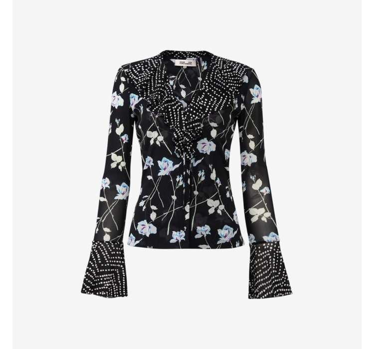 DVF Fall 2026 Printed Stretch-Mesh Top or Reversible Skirt - detail 6