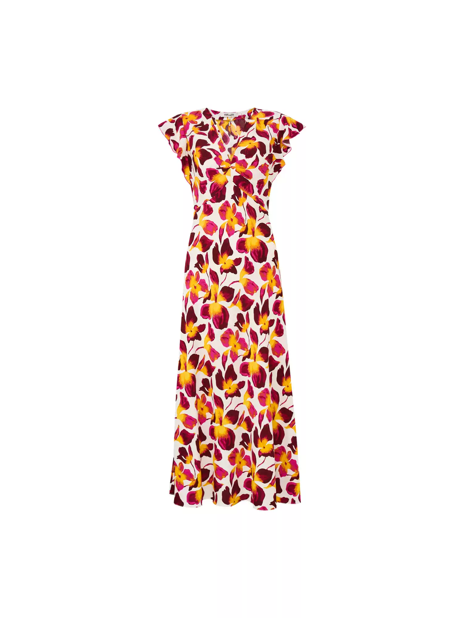 DVF Floral Crepe Tea Dress - photo 5