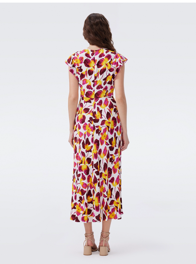 DVF Floral Crepe Tea Dress - detail 6