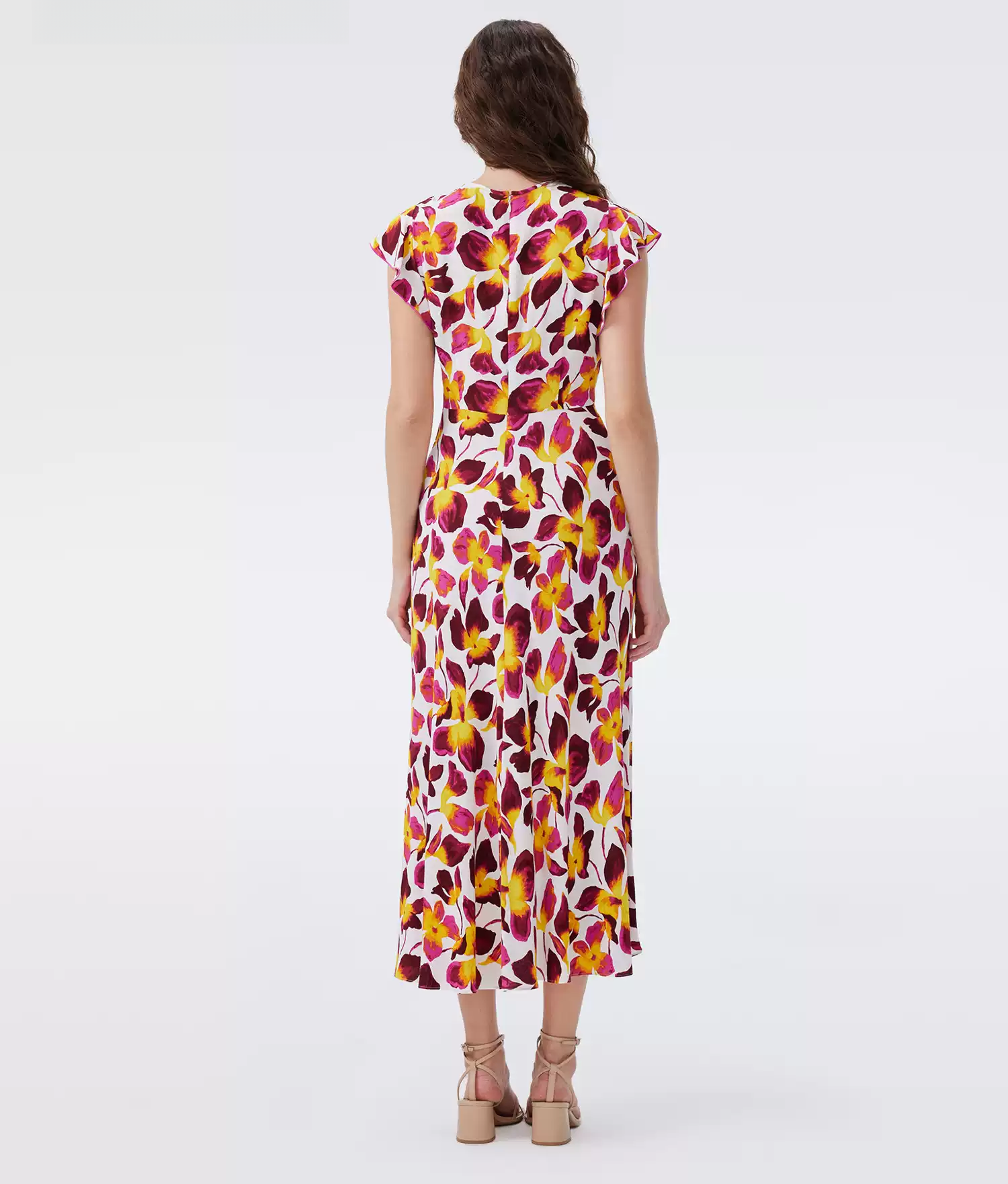 DVF Floral Crepe Tea Dress - photo 3