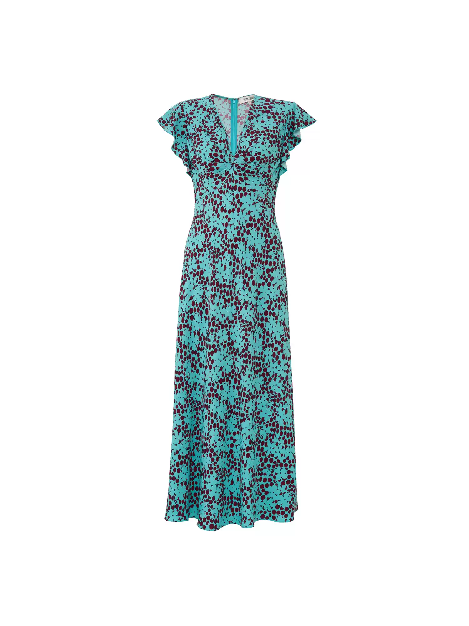 DVF Turquoise Print A-Line Tea Dress - photo 5