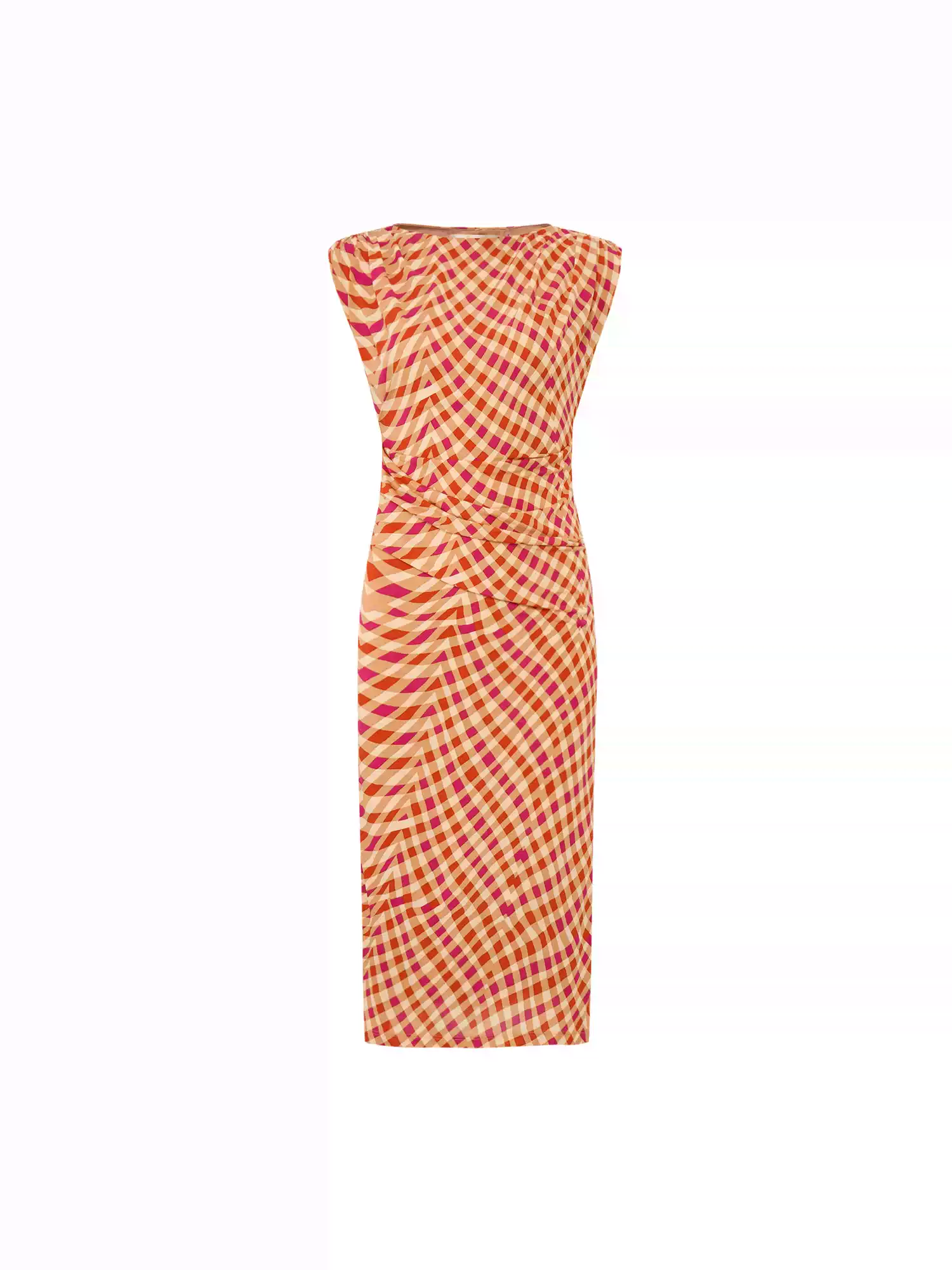 DVF Fall 2026 Orange Geometric Wave-Print Dress - photo 5