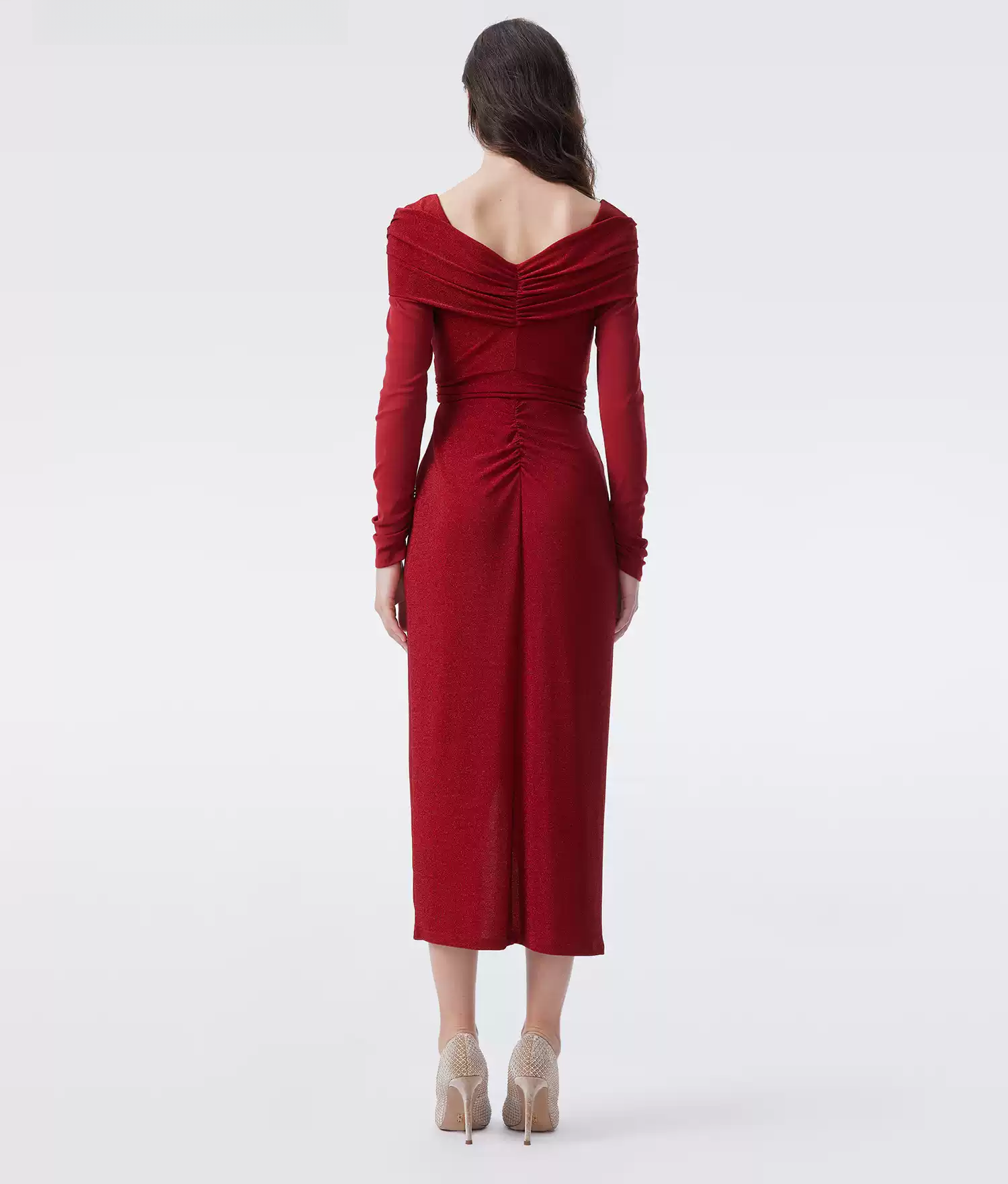 DVF Metallic Knit Off-the-Shoulder Dress - photo 3