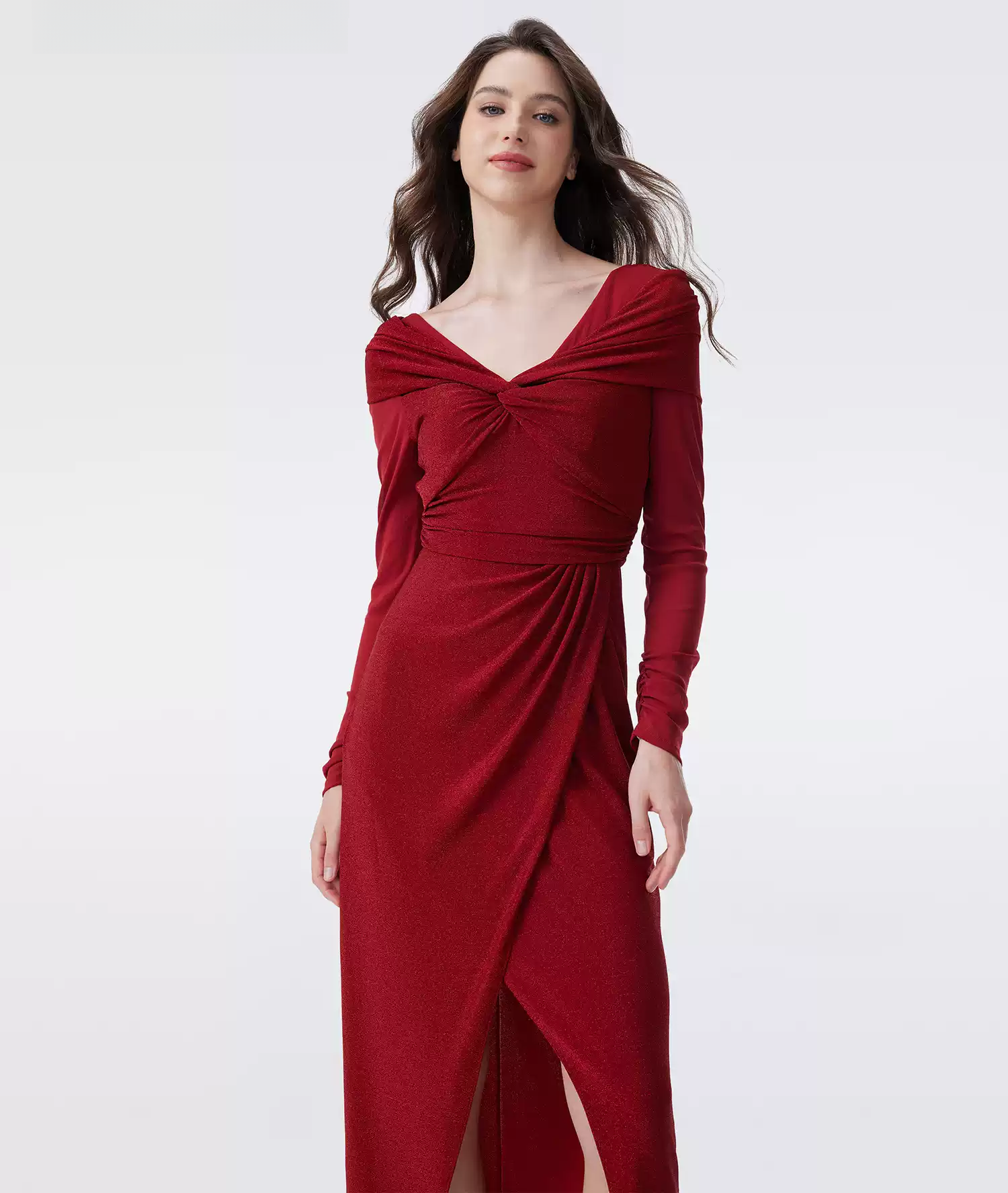 DVF Metallic Knit Off-the-Shoulder Dress - photo 2
