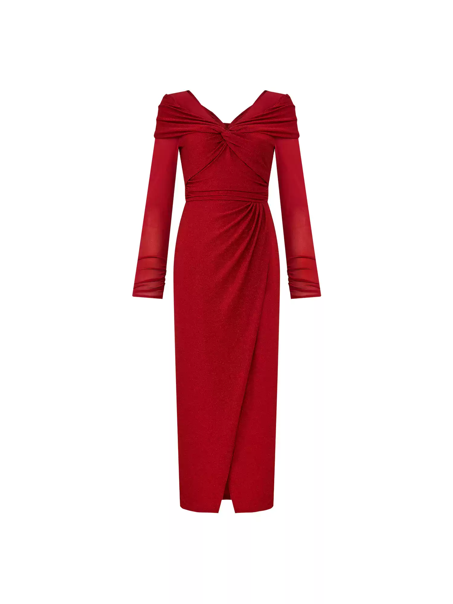 DVF Metallic Knit Off-the-Shoulder Dress - photo 5