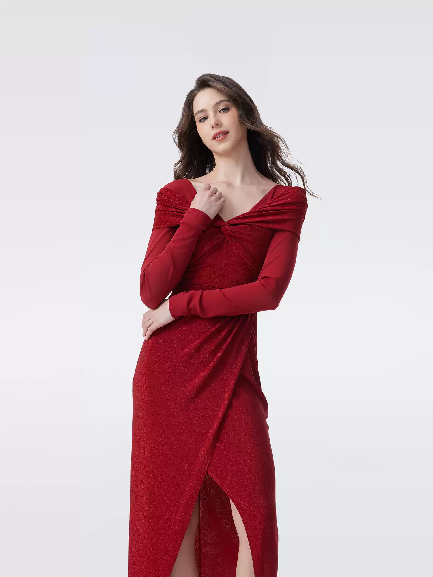 DVF Metallic Knit Off-the-Shoulder Dress - photo 4